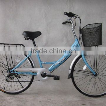 26 steel 7 speed city bicycle