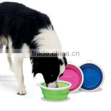 Non-toxic Silicone Colorful Folding Dog Bowls