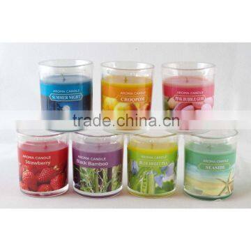 scented colored glass candle 60D x75H