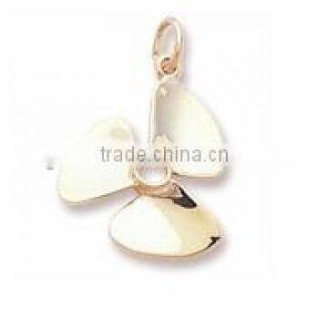 3 Dimensional Propeller Pendants for Bracelet Zinc Alloy Charms And Pendants