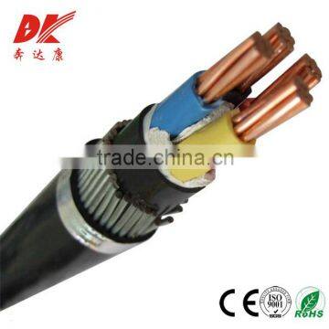 multi strand copper electrical cables, 1-5 cores electric cable