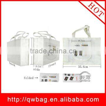 2013 the new white recyclable foldable non woven shoes bag