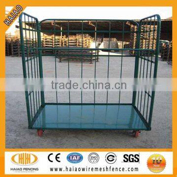 Stainless steel roll cage trolley cart