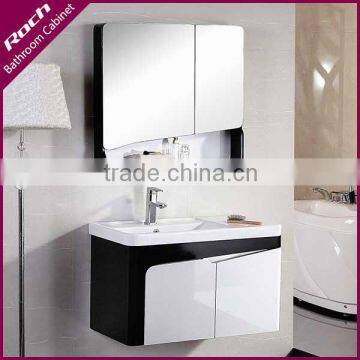 ROCH 8020 Best Selling PVC Bathroom Vanity Customized With Ceramic Basin