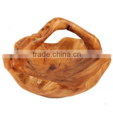 Natural wood handmade crafts hot selling fruit basket