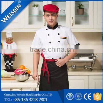 OEM polyester and cotton chef coat uniform, kitchen chef uniform