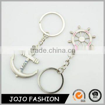 New fashion silver plated satainless steel mens ahchor key ring                        
                                                                                Supplier's Choice