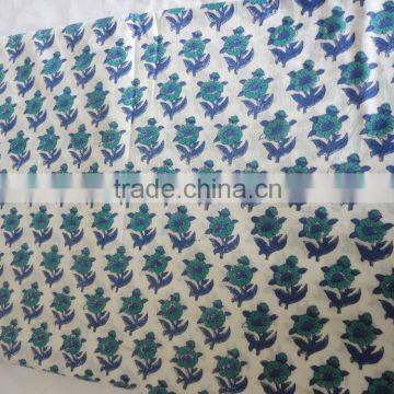 RTC-41 Indian Flower Hand Block Printed Fabric 100% Cotton Natural Fabric Manufacturer Jaipur