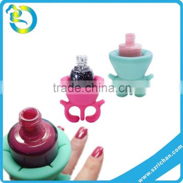 Wholesale Fashion Shape customized logo silicone Nail Polish Holder