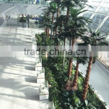 High Simulation Artificial Big Palm Tree For Airport Project Decoration