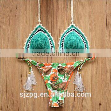 summer fashion sexy ladies handmade crochet bikini, crochet knitted bikini