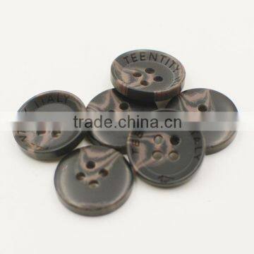 Custom Laser Logo Round Flat Shirt Button