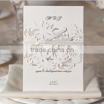 White Personalized Wedding Invitation Card