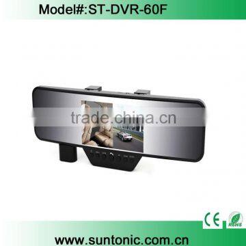 4.3 inch rearview mirror car dvr HD1080P with av-in for rear view camera