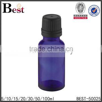 5/10/15/20/30/50/100ml dark blue oil bottle glass bottle for oil