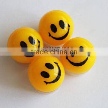 27mm smile face boucing ball, mini rubber ball for vending machine