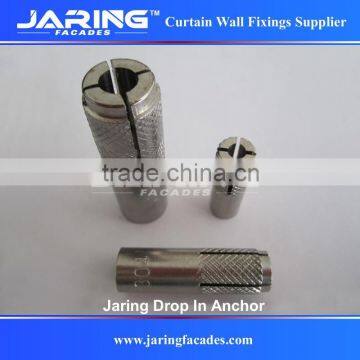 Stainless 304 Drop in Anchor Bolt With Knurling for Curtain Wall Fixings M6 M8 M10 photo-2