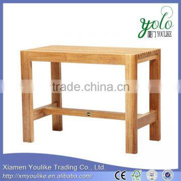 Bamboo Shower Bench with Shelf