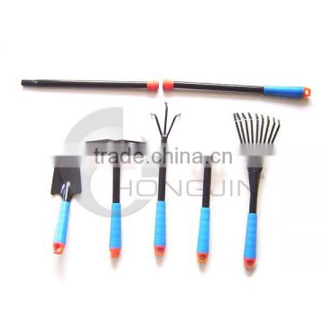 5PCS Small Metal Garden Hand Tool Sets with Adjustable Handle