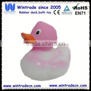 Pink rubber duck change toy