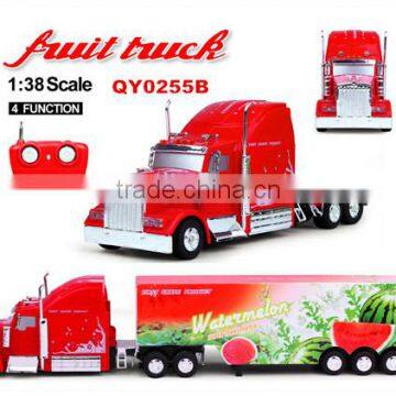 Super quality 1:38 4 channel truck rc toy with beauty fruit pattern