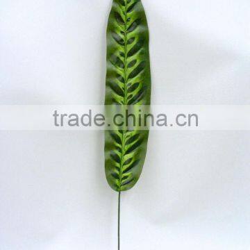 H77cm Green Peacock Single Leaf Fake Foliage