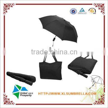 All in one automatic opening popular shopping bag umbrella