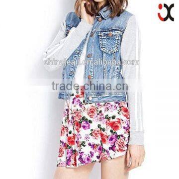 fashion jacket women jacket sporty denim jacket JXF233