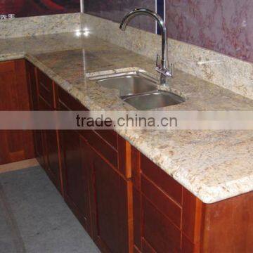 Granite Pink Lady Kitchen top with sink and cabinet