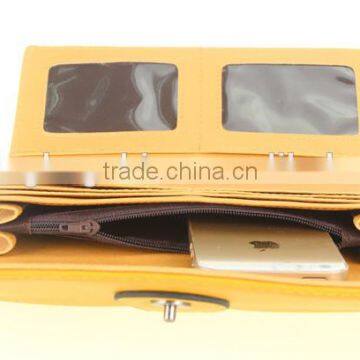 Purse High Quality PU Bright Yellow Wallet photo-5