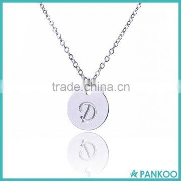 Popular 925 Sterling Silver Small Script Initial Necklace Silver Initial Disc Necklaces, Letter D Charm Necklace