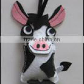 Felt handcraft cow with filler