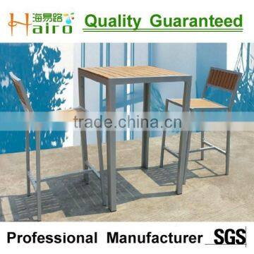 outdoor polywood bar table and chair set (1+2)