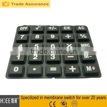 silicone rubber calculator keypad 5x5 matrix rubber overlay