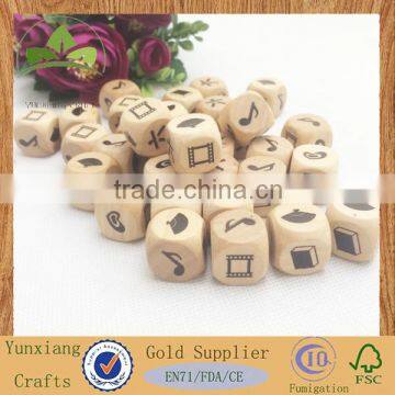 lastest and personal 16mm natural wood dot dice