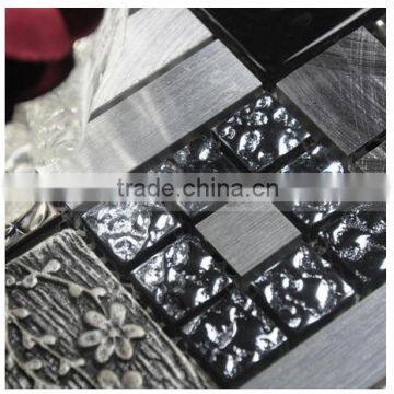 Mixture material mosaic tile, glass mix aluminium-plastic panel mosaic tile for wall