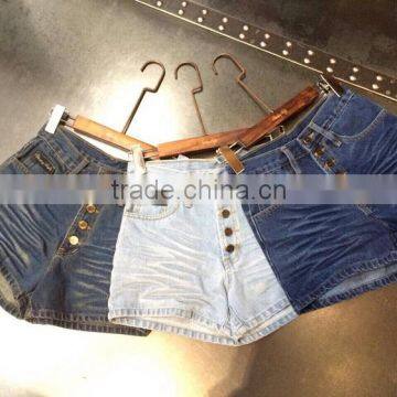 Factory Price ladies jeans top design with high quality, ladies short jeans pants
