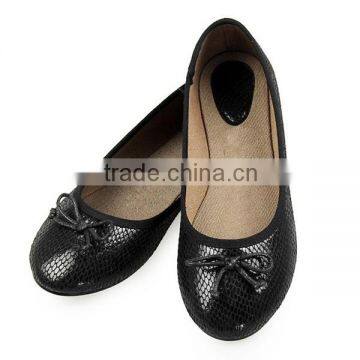2015 Summer New Ladies Womens Snake Skin Print Flat Shoes Ballerina Ballet Flats Black Plus Size Free Shipping photo-2