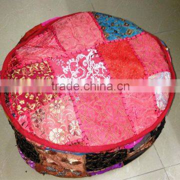 Bohemian Patchwork floor cushion pouf Vintage Indian Foot Stool Bean Bag Floor Pillow pouf