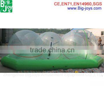 inflatable water pool with transparent water ball