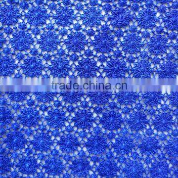 blue thick recycled 100 polyester chemical fabric allover