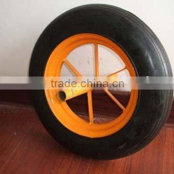 soild wheel for 400-8 Rubber wheel wheelbarrow tyre pneumatic rubber wheel