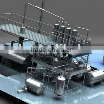 The waste rubber oil distillation plant with negetive pressure to transfer oil into national standard diesel and gasoline