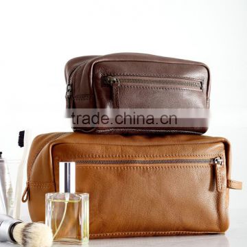 Leather Toiletry bag travel pouch