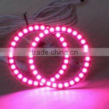 Colorful Change 80mm Led Rgb Angel Eyes RGB Multi-Color LED 5050SMD Headlight for All Car Motors LED Angel Eyes Kits SMD photo-6