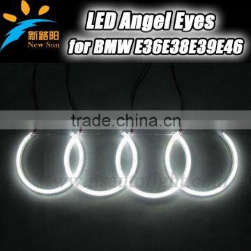 131MM*4pcs SMD led angel eyes 9-16V DC high power auto halo ring bulb headlight for BMW E36 E38 E39 E46(with project)