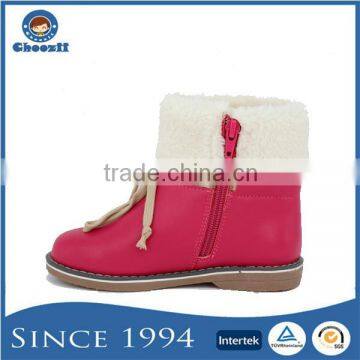 Wholesale Girls Various Colors Fur Lined Kids Shoes Winter Boots