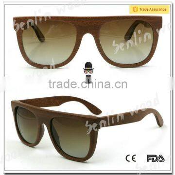Custom Case Colourful Wood Frame Polarized Sunglasses photo-3