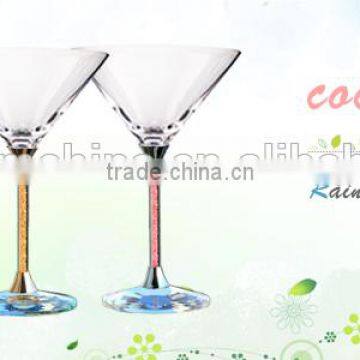 Stocked,Eco-Friendly Feature Goblet Clear Free Cheap Cocktail Glass for Partty