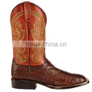 black tan green genuine leather western full quill ostrich cowboy boots wholesale